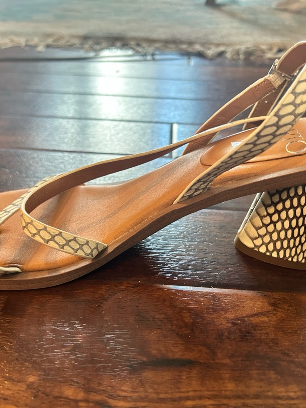 SARTO By Franco Sarto Rache 2 Snake-Print Block Heel Sandals - Picture 5 of 11